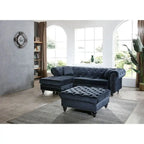 Nola Velvet Sofa with Chaise