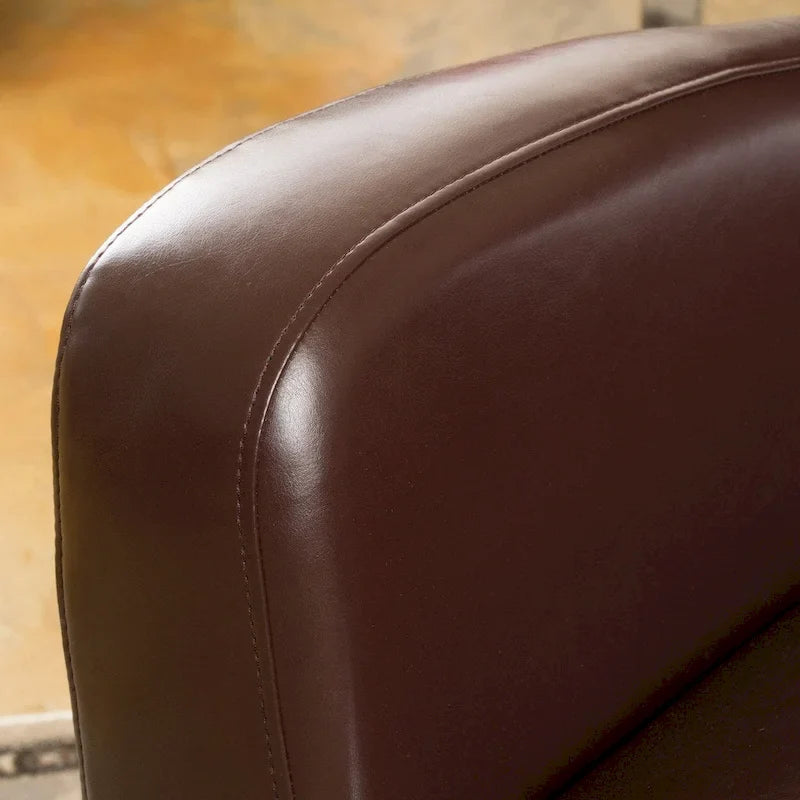 Angelo Bonded Leather Wingback Swivel Club Chair by Christopher Knight Home