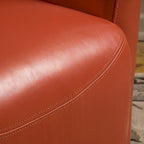 Angelo Bonded Leather Wingback Swivel Club Chair by Christopher Knight Home
