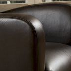Angelo Bonded Leather Wingback Swivel Club Chair by Christopher Knight Home