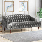 Adelia Modern Glam Tufted Velvet Sofa by Christopher Knight Home