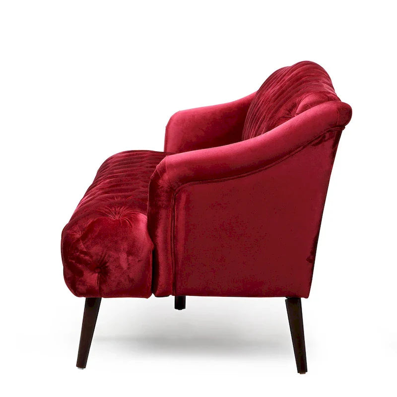 Adelia Modern Glam Tufted Velvet Sofa by Christopher Knight Home
