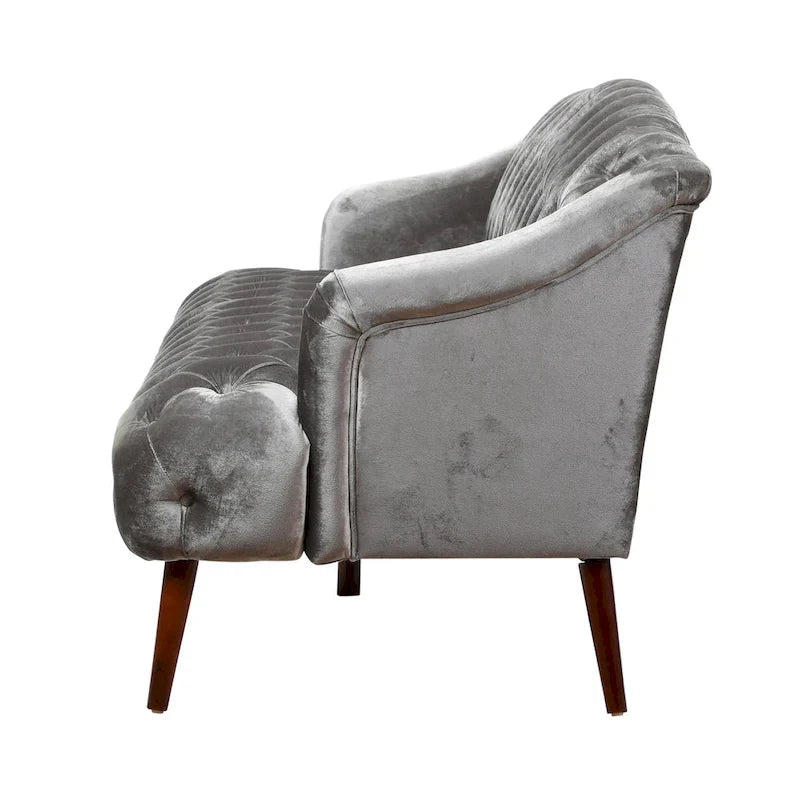Adelia Modern Glam Tufted Velvet Sofa by Christopher Knight Home