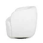 Mokena Textured Boucle Upholstered Swivel Club Chair by Christopher Knight Home
