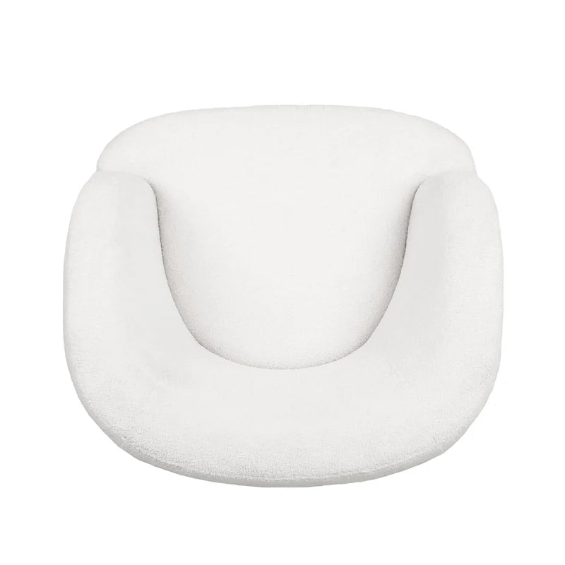 Mokena Textured Boucle Upholstered Swivel Club Chair by Christopher Knight Home
