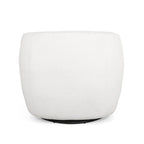 Mokena Textured Boucle Upholstered Swivel Club Chair by Christopher Knight Home