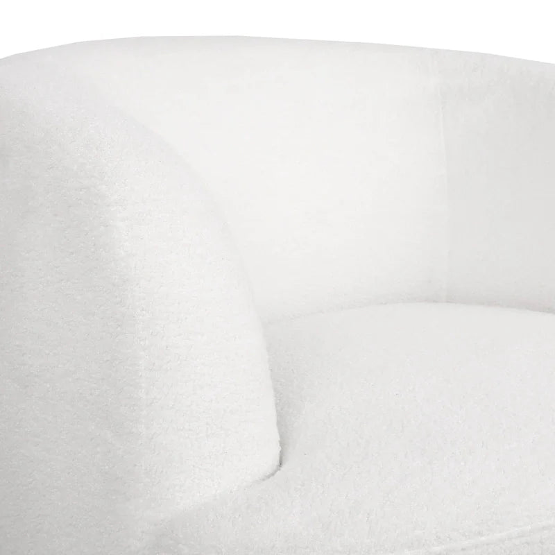 Mokena Textured Boucle Upholstered Swivel Club Chair by Christopher Knight Home