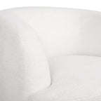 Mokena Textured Boucle Upholstered Swivel Club Chair by Christopher Knight Home