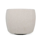 Mokena Textured Boucle Upholstered Swivel Club Chair by Christopher Knight Home