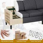 Futzca 74 Convertible Sectional Sofa Couch, Small L-Shaped Sofa