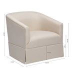 Elayne Skirted Fabric Swivel Accent Chair by Greyson Living