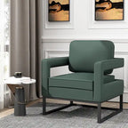 Modern Arm Accent Chair, Mid Century Living Room Chair Upholstered Lounge Chair