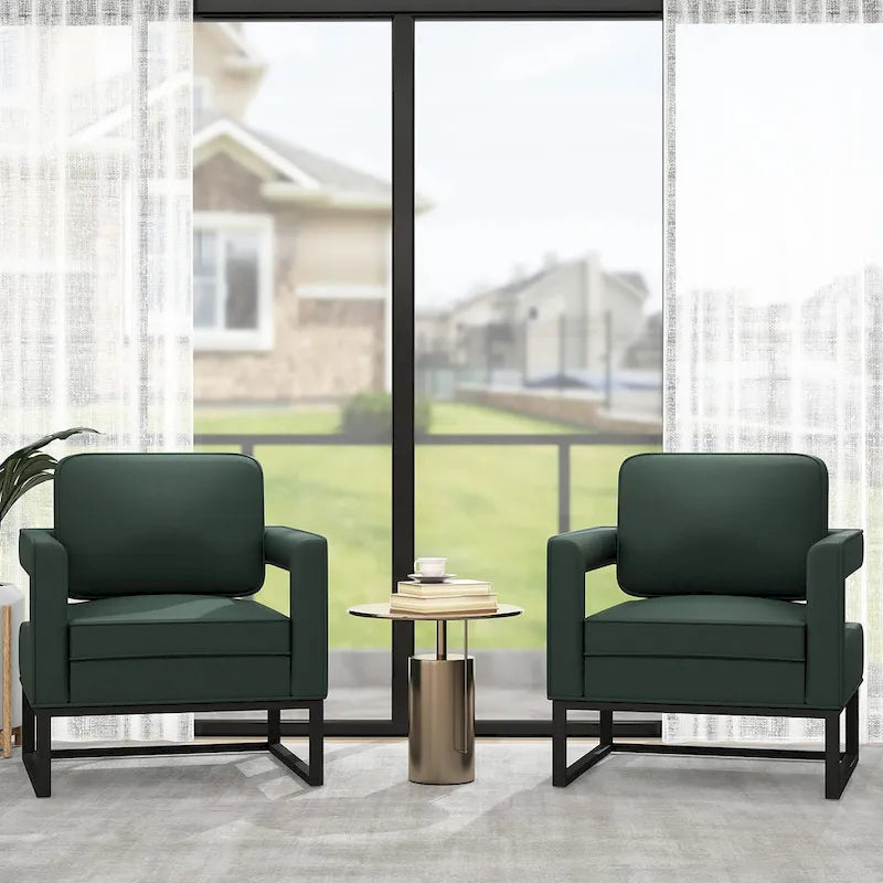 Modern Arm Accent Chair, Mid Century Living Room Chair Upholstered Lounge Chair