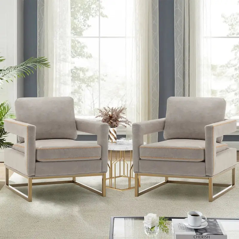 Modern Arm Accent Chair, Mid Century Living Room Chair Upholstered Lounge Chair