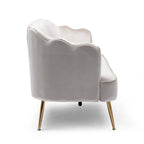 Reitz Glam Velvet Shell 3 Seater Sofa by Christopher Knight Home - 76.25 L x 29.25 W x 33.50 H