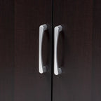 Contemporary Wenge Dark Brown Shoe Storage Cabinet