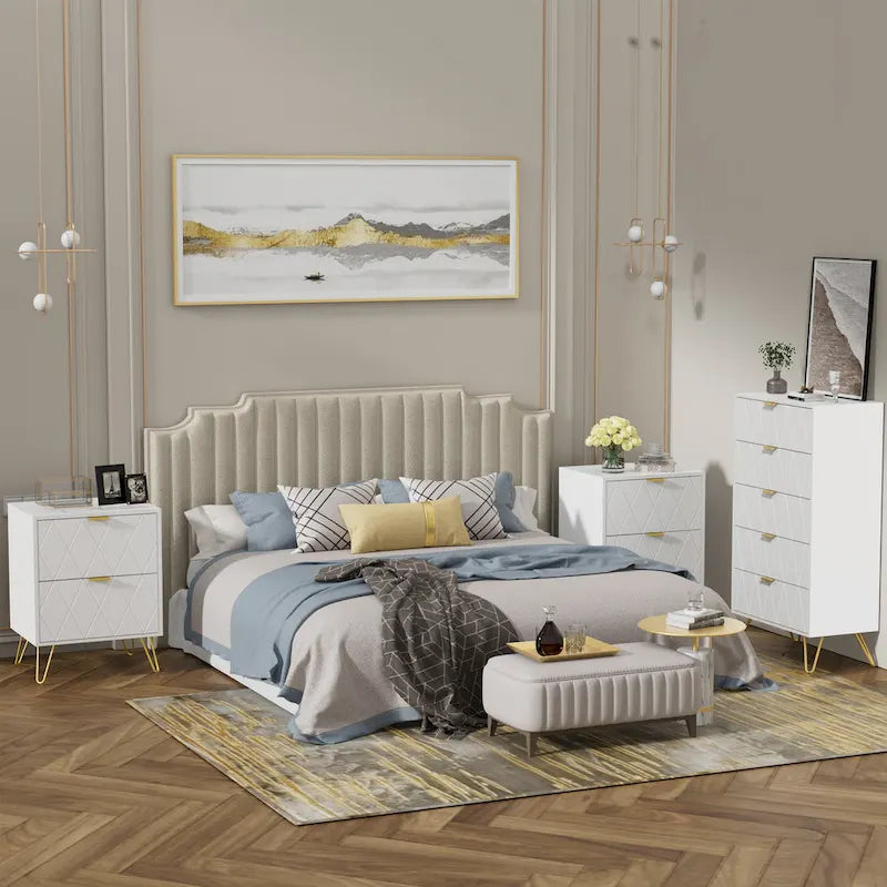 5 Drawers Chest Of Dresser Storage Tower Cabinet Bedroom Organizer