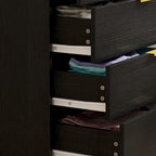 5 Drawer Dresser Chest of Drawers with Metal Leg Wood Dresser Storage