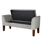 Copper Grove ArumDove Grey Velvet Settee-style Storage Bench