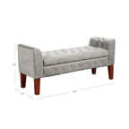 Copper Grove ArumDove Grey Velvet Settee-style Storage Bench