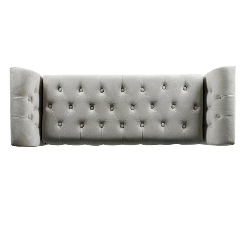 Copper Grove ArumDove Grey Velvet Settee-style Storage Bench