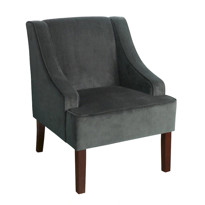 Porch & Den Lyric Velvet Arm Accent Chair