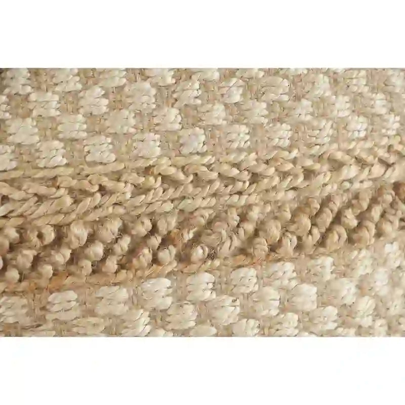 Sevita Natural Jute Checkered Pouf