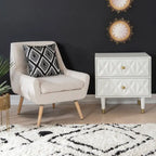 Arlo White Faux Sherpa Accent Chair