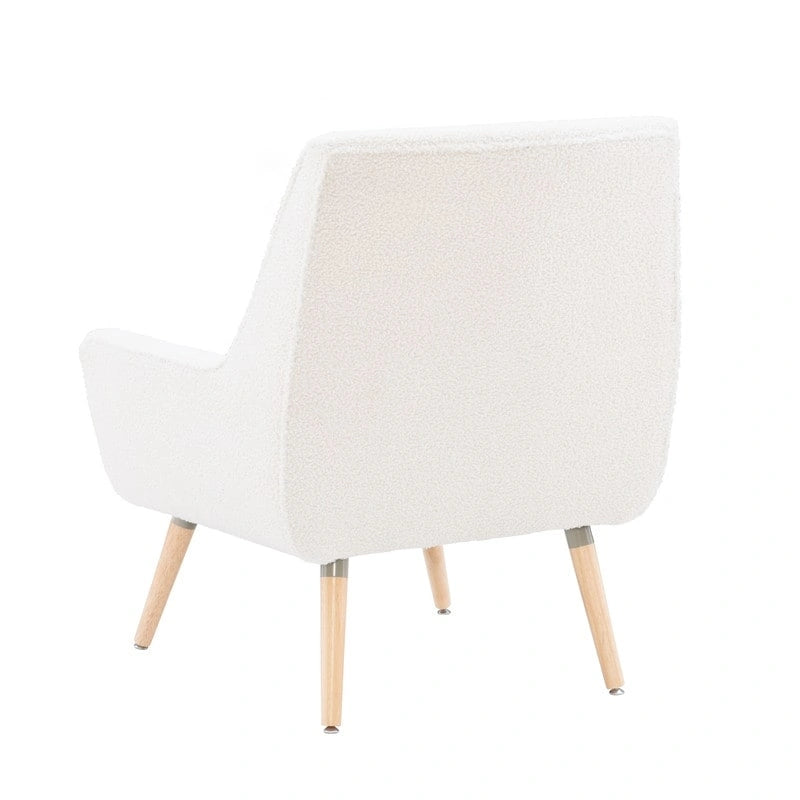 Arlo White Faux Sherpa Accent Chair