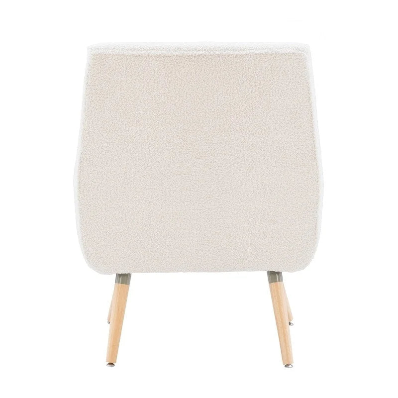Arlo White Faux Sherpa Accent Chair