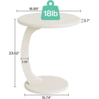 Wooden C-Shaped End Table