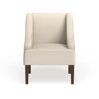 Porch & Den Lyric Cream Swoop Arm Accent Chair