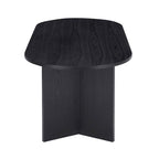 Black Oval Wood Kitchen Dining Table