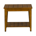 Lake House Oak Square Lamp Table