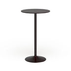 Carson Carrington Storfosna Black Round Top with Black Leg And Base Metal Bar Table