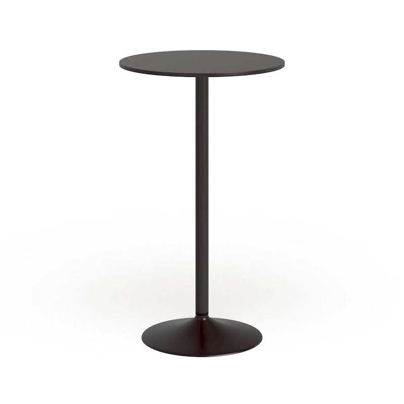 Carson Carrington Storfosna Black Round Top with Black Leg And Base Metal Bar Table