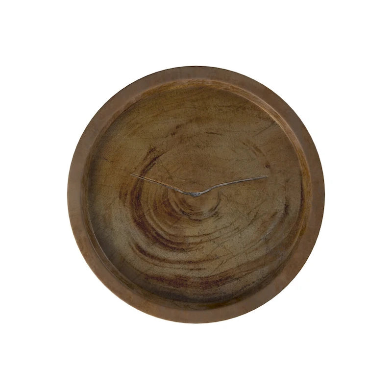 Natural Solid Acacia Wood Round End Table by East at Main