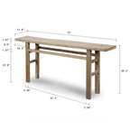 Artissance Vintage Console Table Weathered Natural 72x12x30H