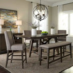 Double Bridge Dark Chestnut Gathering Table Set