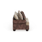 Dhirendra Traditional Brown Faux Leather Loveseat by Furniture of America