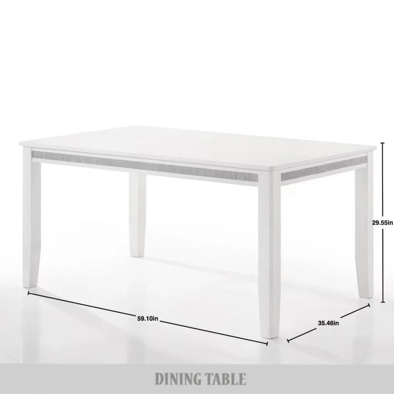 CraftPorch Luxurious Crystal Diamond Strip 7-piece Dining Set
