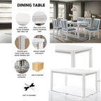 CraftPorch Luxurious Crystal Diamond Strip 7-piece Dining Set