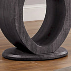 Totte Contemporary Grey 24-inch Glass Top Side Table by Strick & Bolton