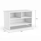 Porch & Den Candace White Wood Shoe Bench