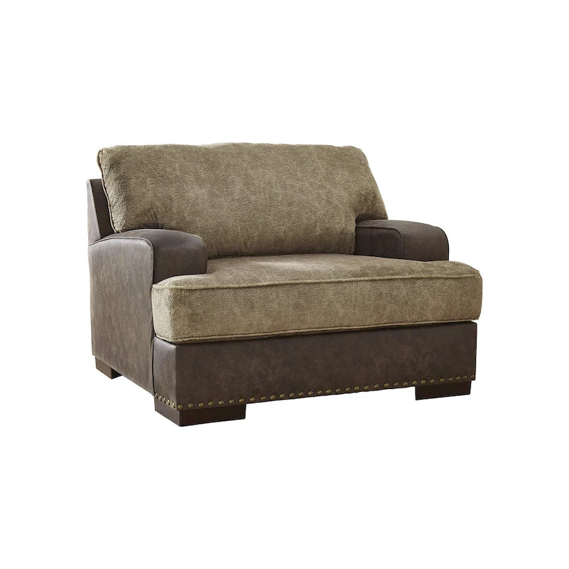 Signature Design by Ashley Alesbury Chocolate Chair and a Half - 49W x 44D x 40H