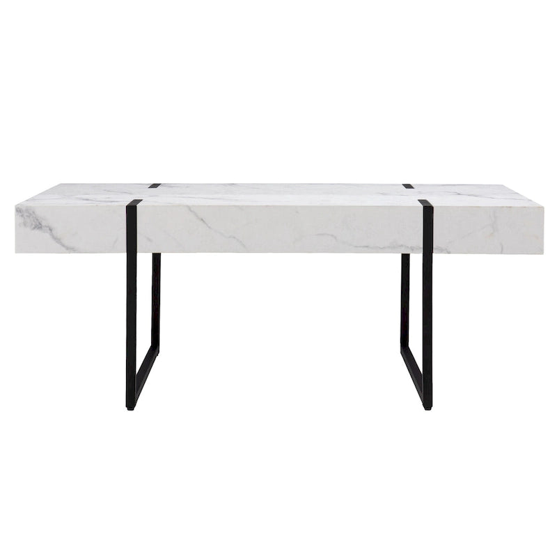 SEI Furniture Kiernan Modern Faux Marble Coffee Table