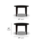 Brentwood Black Wood Round Dining Table