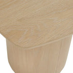 Edo Contemporary Oak-Finished End Table with Sturdy Column Base by iNSPIRE Q Modern