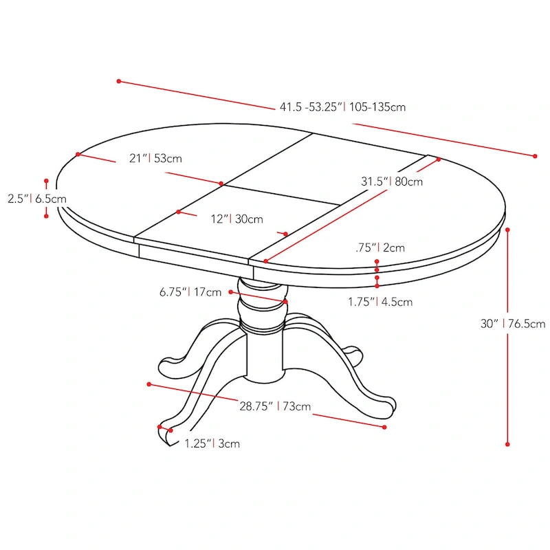 Dilon Extendable Oval Pedestal Dining Table