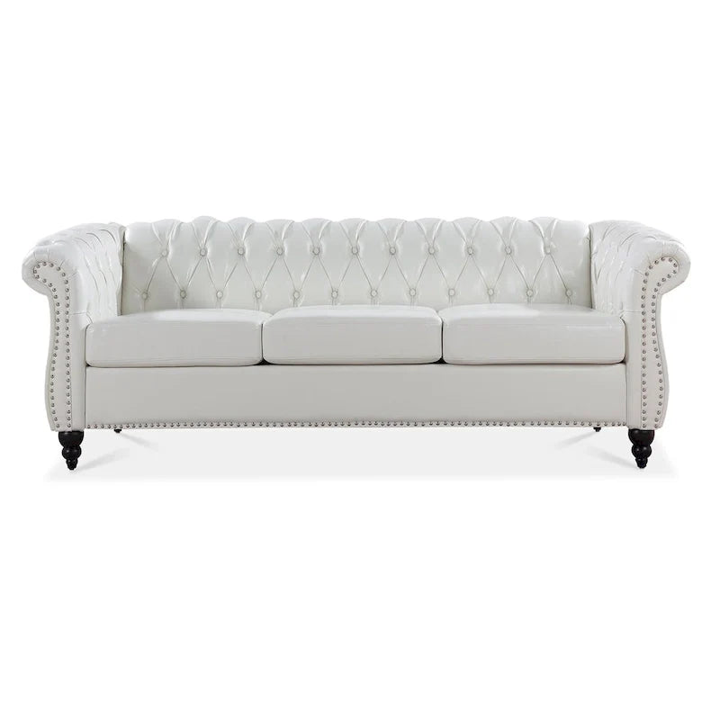 84 Chesterfield Rolled Arm 3 Seater Sofa